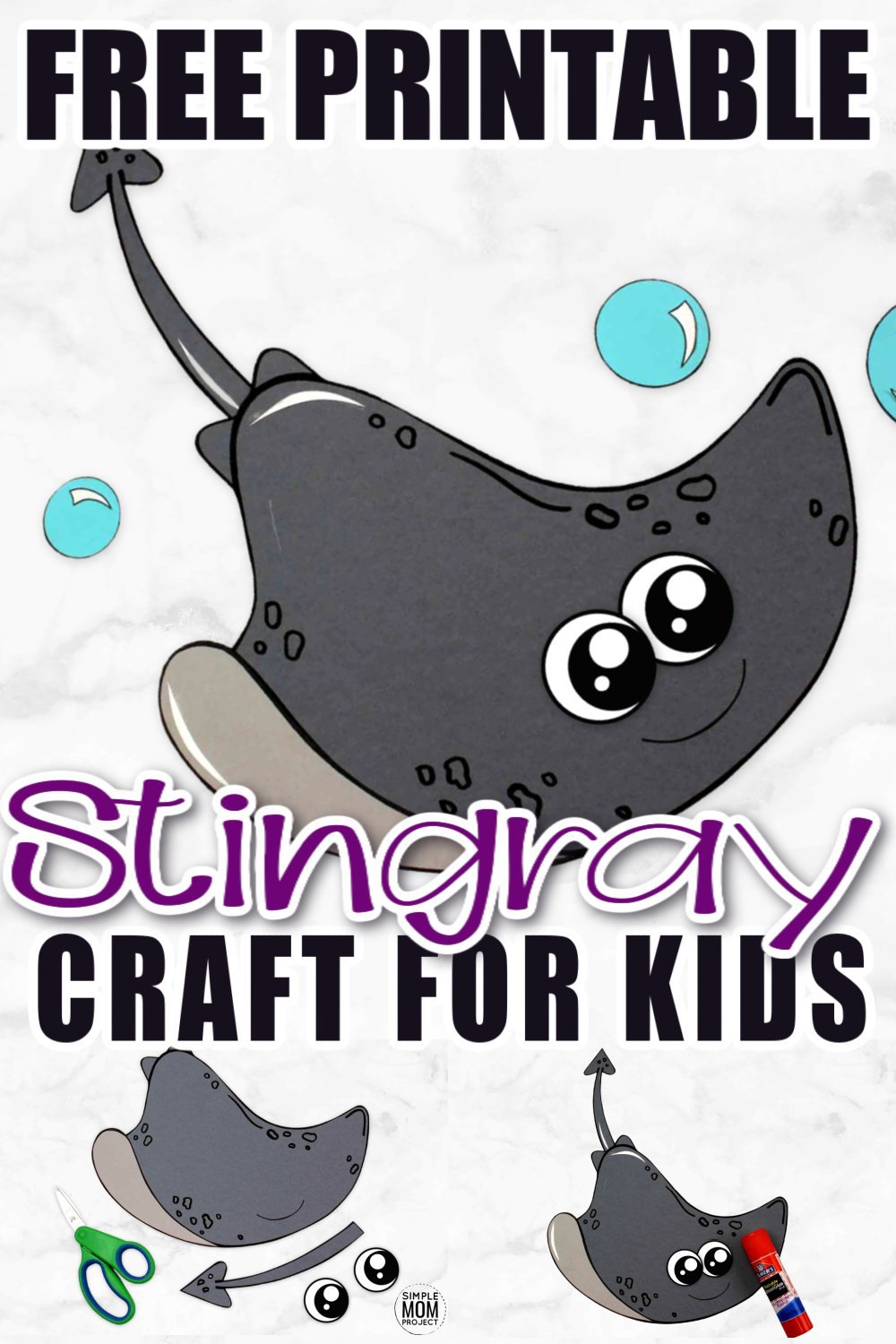 Free Printable Stingray Craft For Kids With Template Simple Mom Project