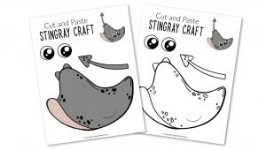 Free Printable Stingray Ocean Animal Craft for Kids, preschoolers and toddlers