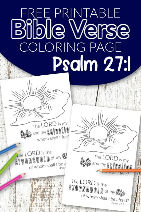 Don't you know the best quotes come from Scripture? Use these free printable bible verse coloring pages to get inspired about God. He is after all our salvation. This Psalm 27:1 coloring sheet is great for kids and adults, even preschoolers. They are perfect for wall decor or even a quick gift idea! #bibleverse #bibleversecoloring #scripturecoloring #biblejournaling