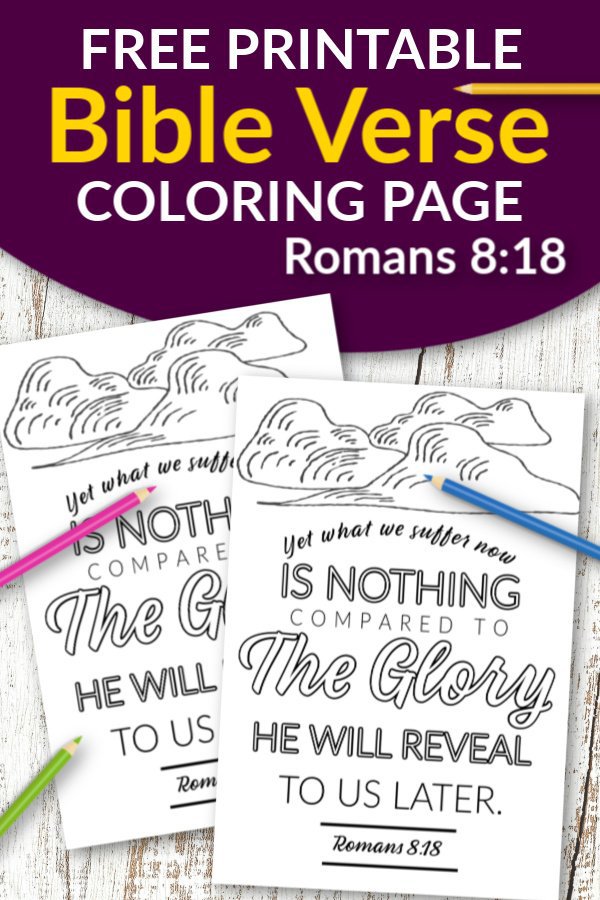 free printable romans 8 18 bible verse coloring page