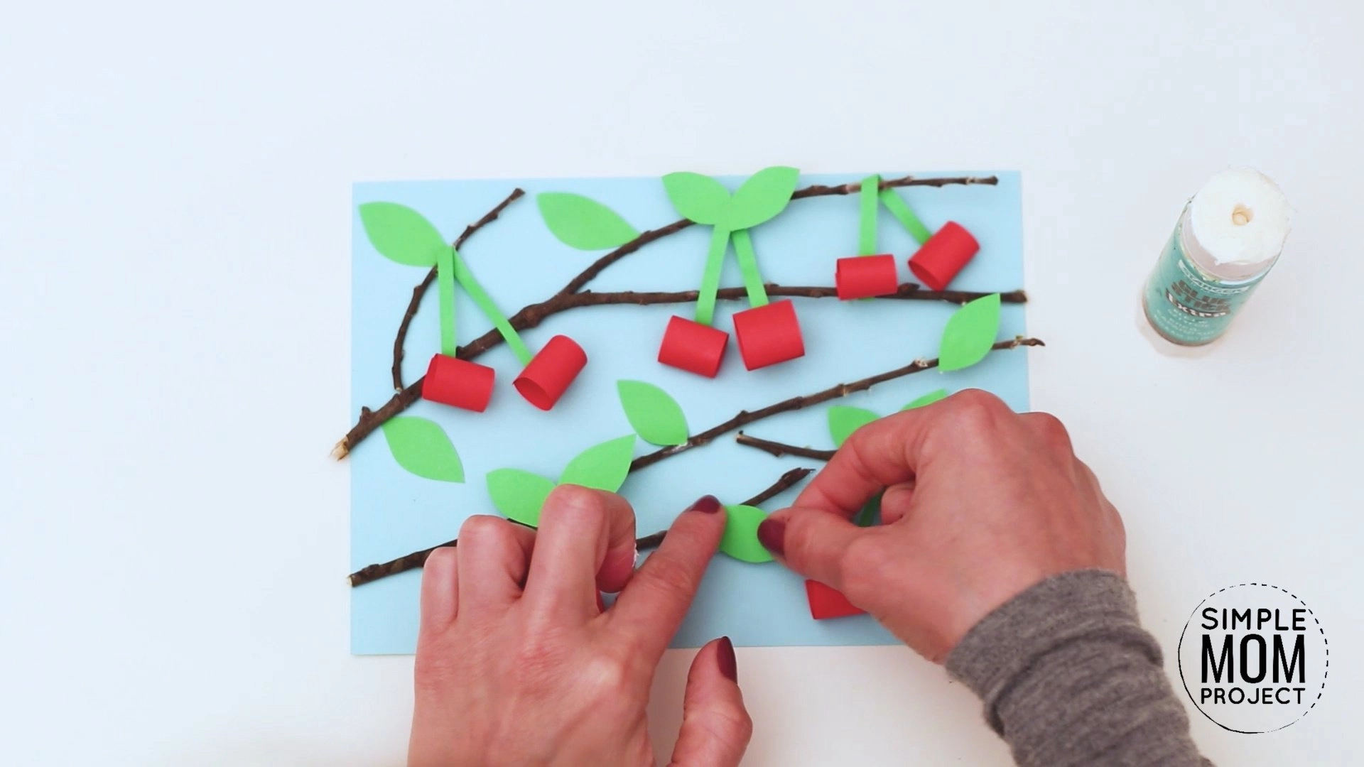 Easy Diy Cherry Craft for kids, preschoolers and toddlers