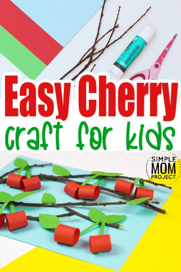 Easy Diy Cherry Craft for kids, preschoolers and toddlers