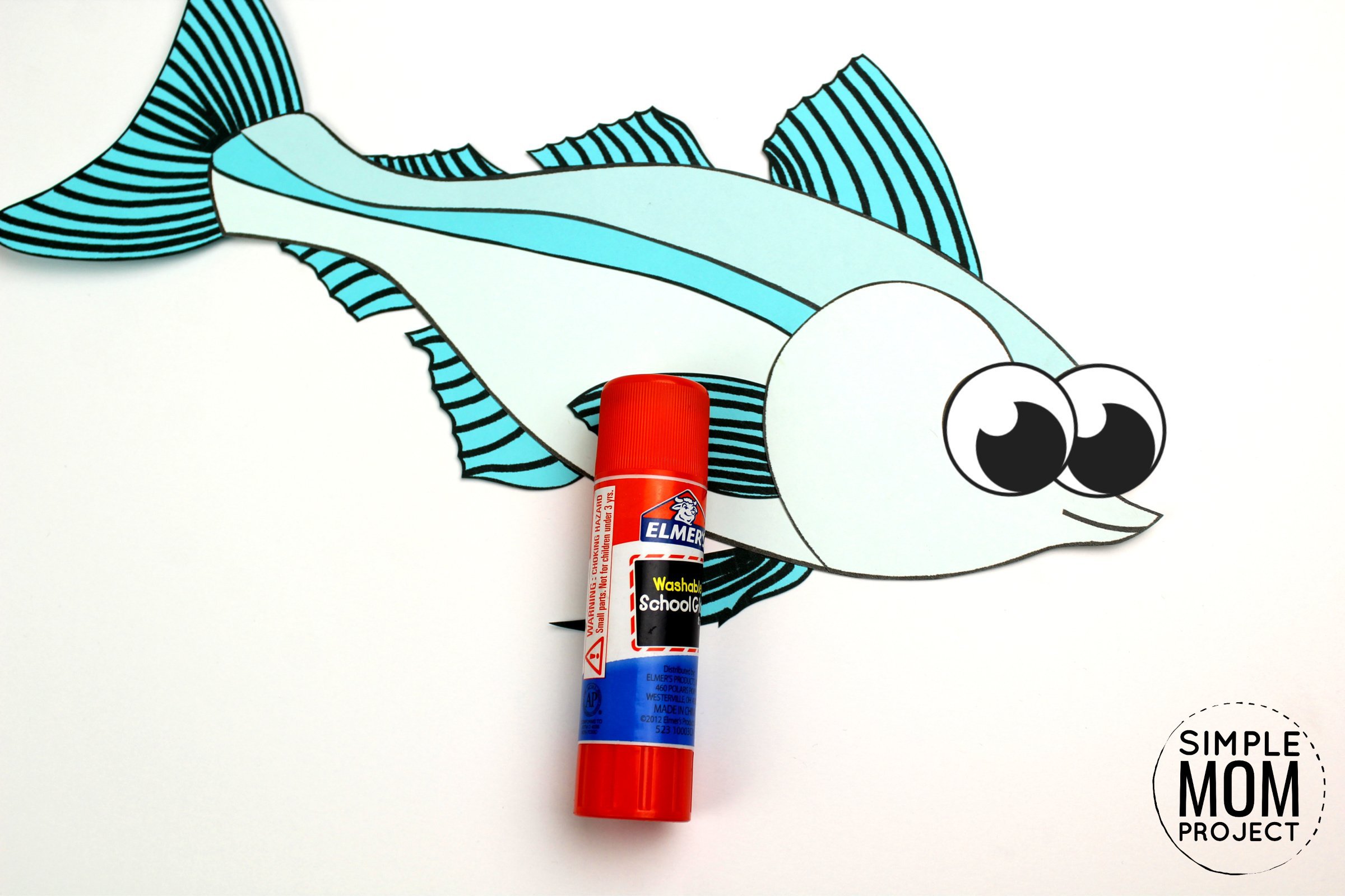 Free Printable Arctic Animal Cod Fish Craft for Kids Preschoolers and Toddlers 