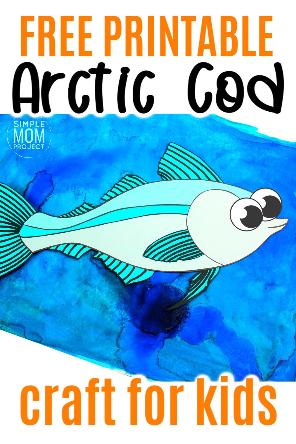 Free Printable Arctic Animal Cod Fish Craft for Kids Preschoolers and Toddlers