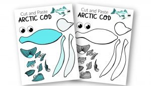 Free Printable Arctic Animal Cod Fish Craft for Kids Preschoolers and Toddlers
