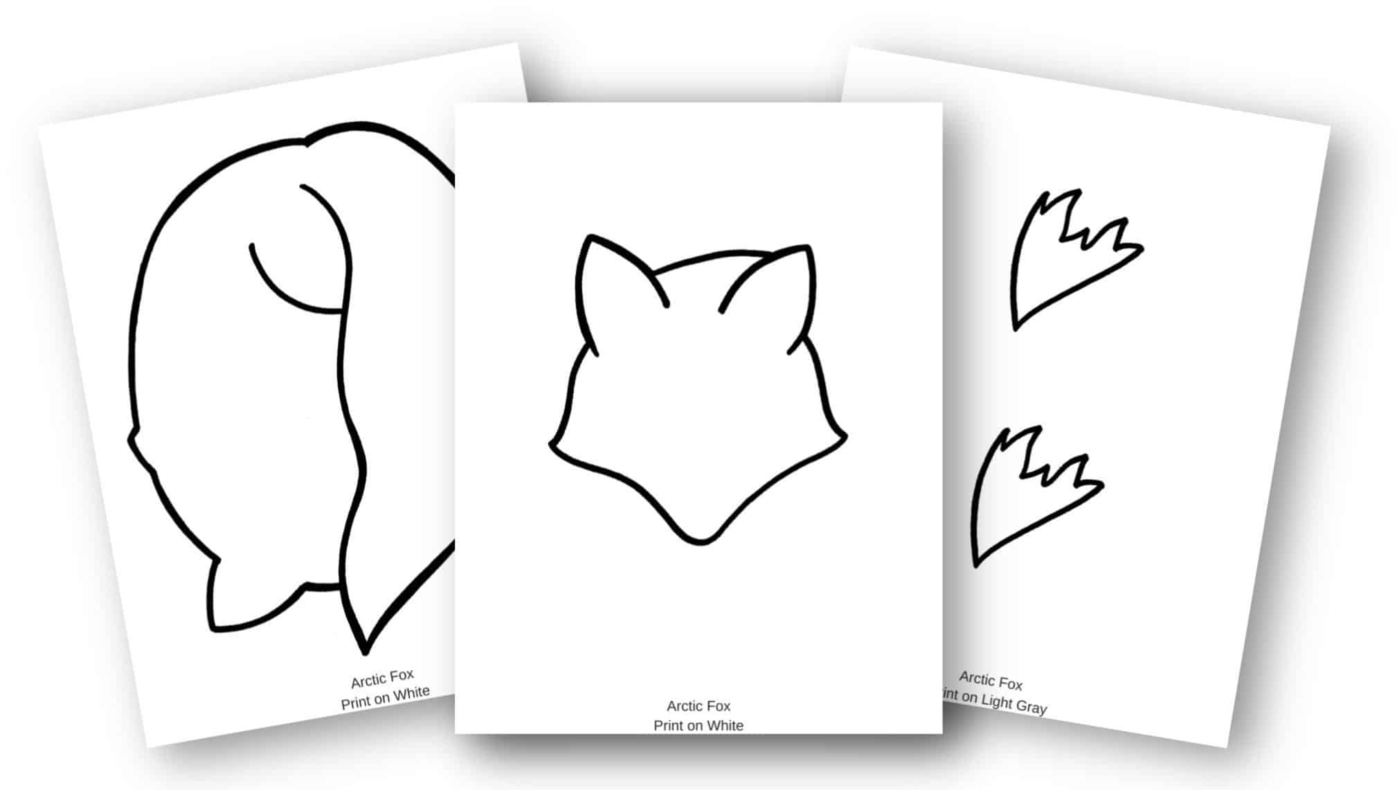 Easy Cut And Paste Arctic Fox Craft For Kids Simple Mom Project