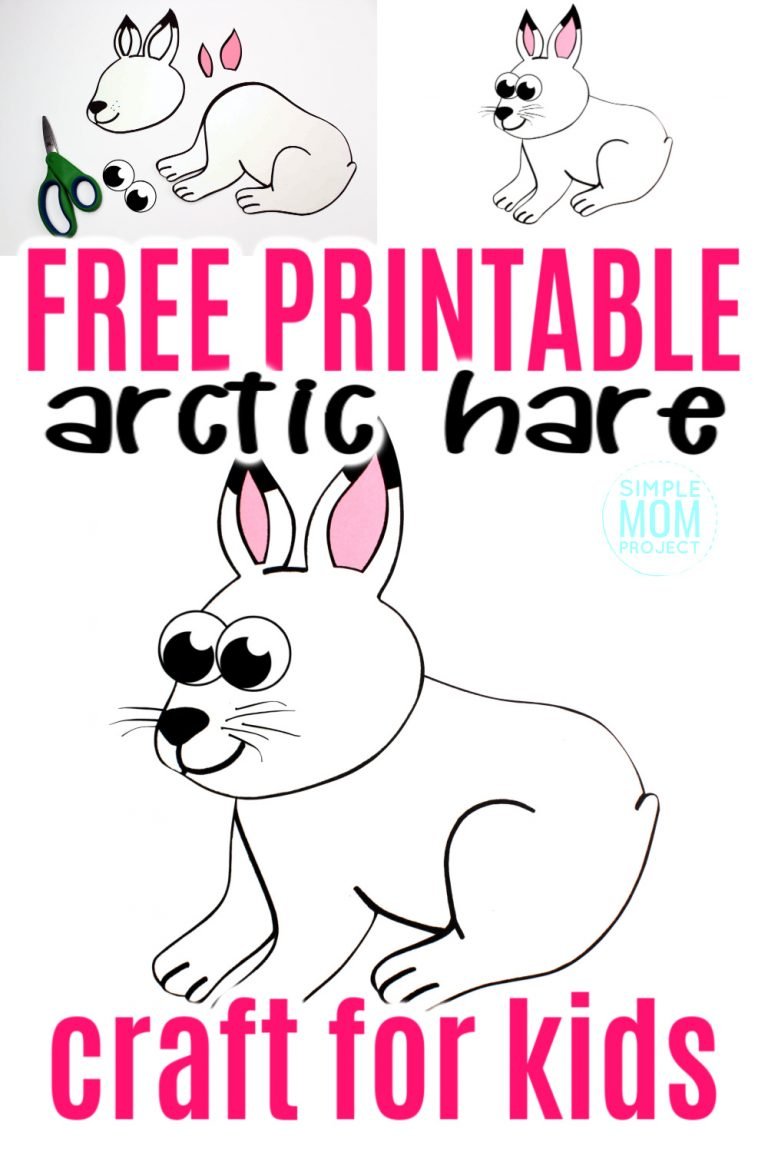 Easy Cut and Paste Arctic Fox Craft for Kids - Simple Mom Project