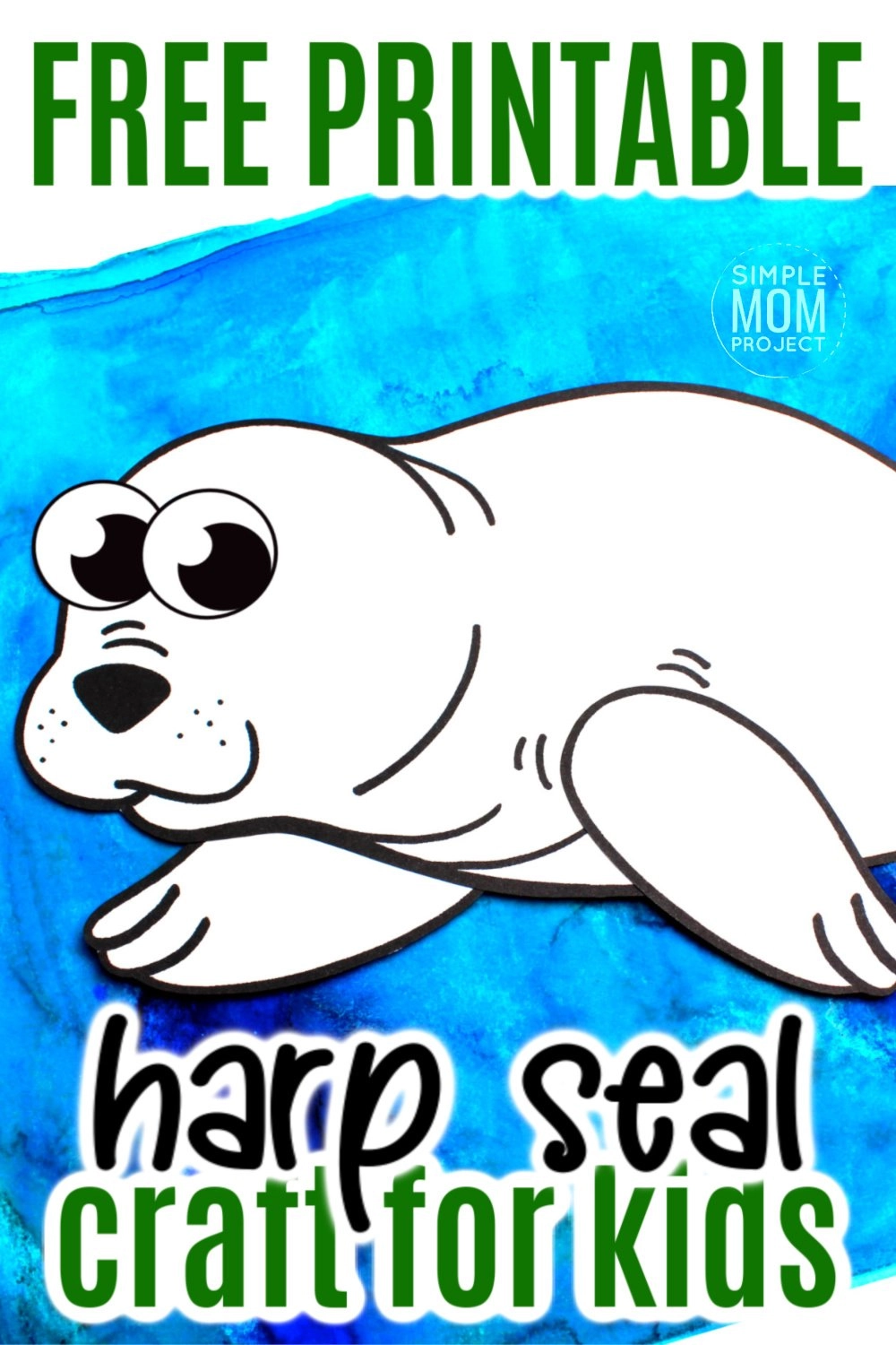 Free Printable Arctic Animal Harp Seal Craft for Kids Preschoolers and Toddlers
