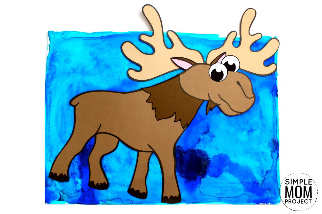 Cut and Paste Moose Craft for Kids with Free Template