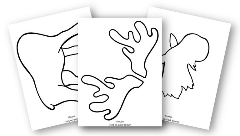 Cut and Paste Moose Craft for Kids with Free Template