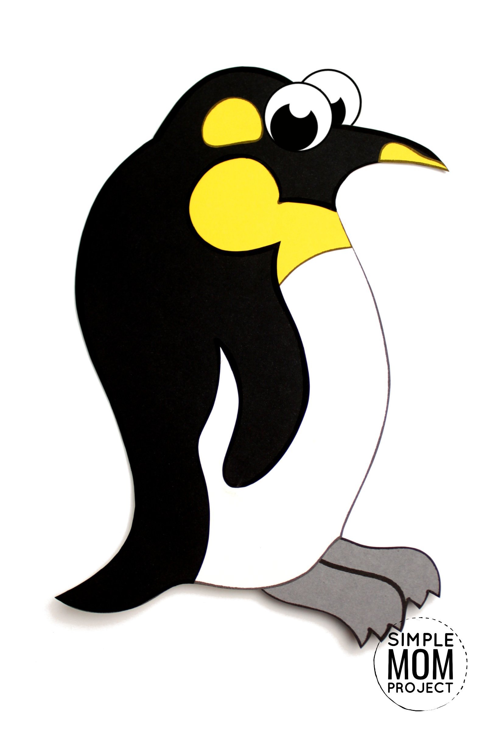 Free Printable Arctic Animal Penguin Craft for Kids Preschoolers and Toddlers