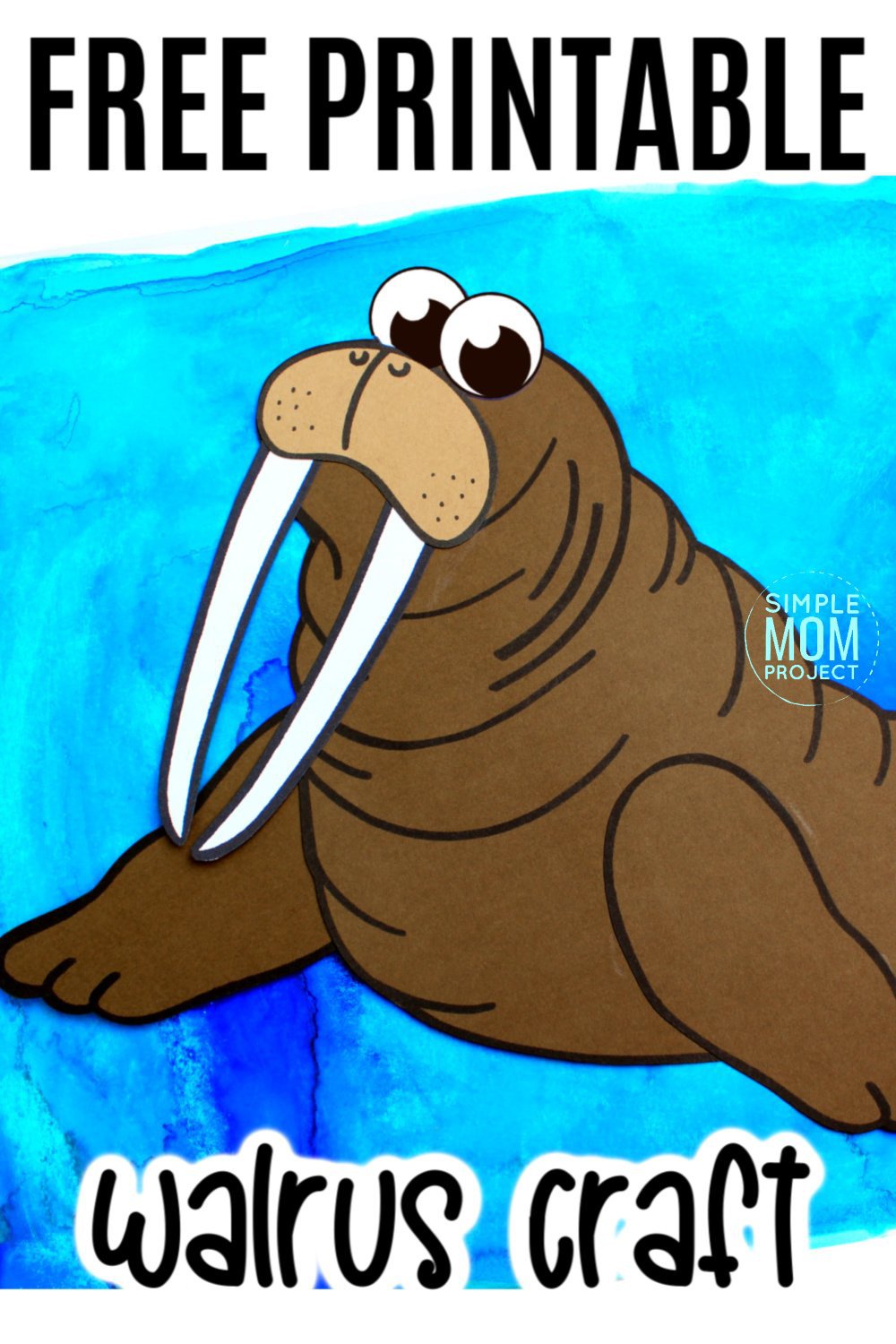 Free Printable Arctic Animal Walrus Craft for Kids Preschoolers and Toddlers