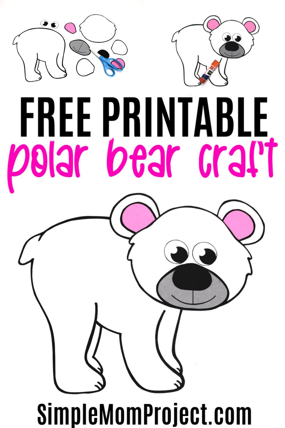 Easy Polar Bear Arctic Animal Craft for Kids – Simple Mom Project