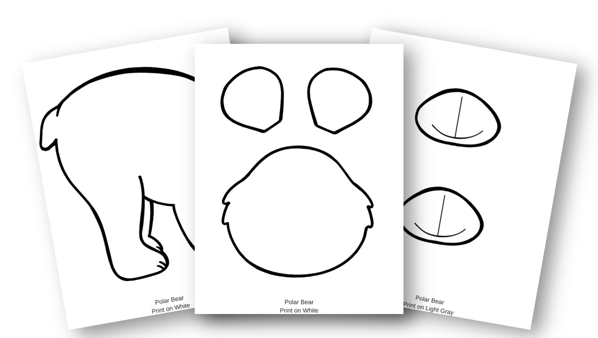 Printable Polar Bear Craft Template Printable Templates