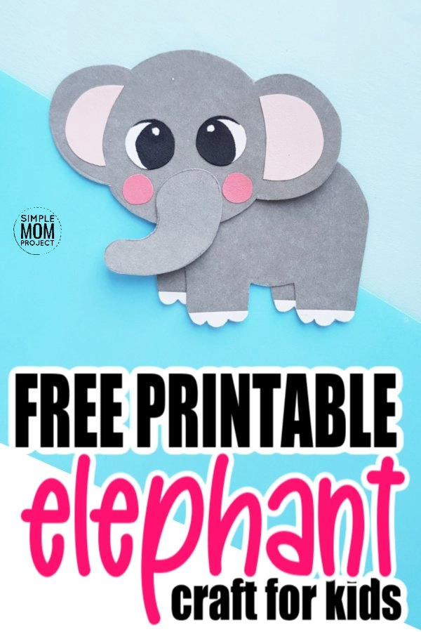 Free Printable elephant craft for kids preschoolers and toddlers