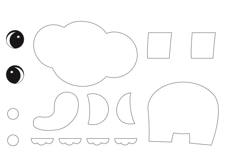 Blank Elephant Template