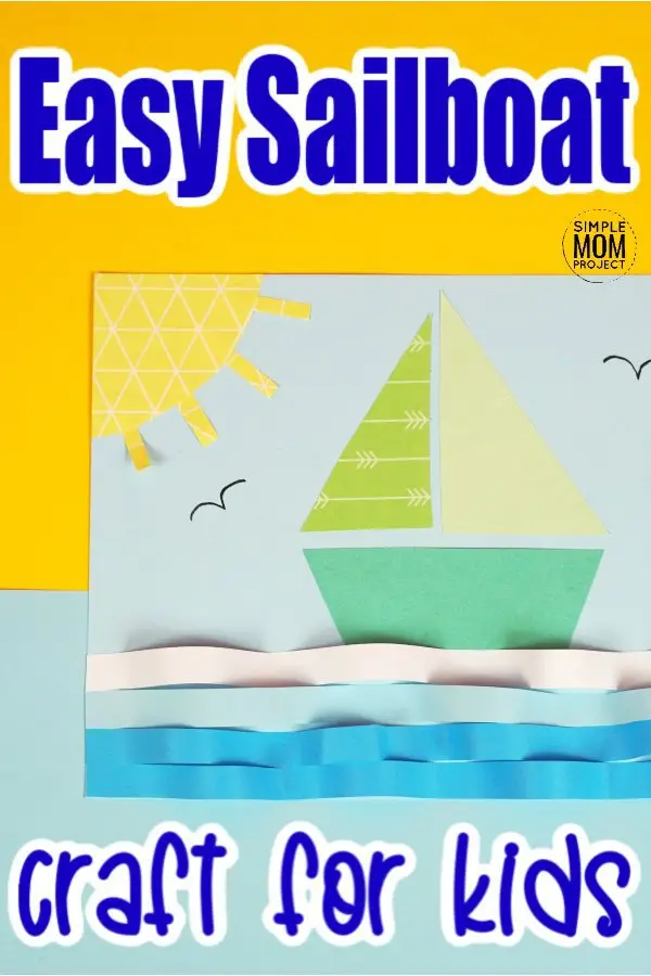 Click now and find the printable sailboat template to make this easy sailboat craft for kids of all ages including preschoolers, kindergartners and toddlers. This fun sailboat paper craft is the perfect summer vbs craft or a fun activity while you study over transportation vehicles #sailboat #sailboatcrafts #boat #boatcrafts #SimpleMomProject