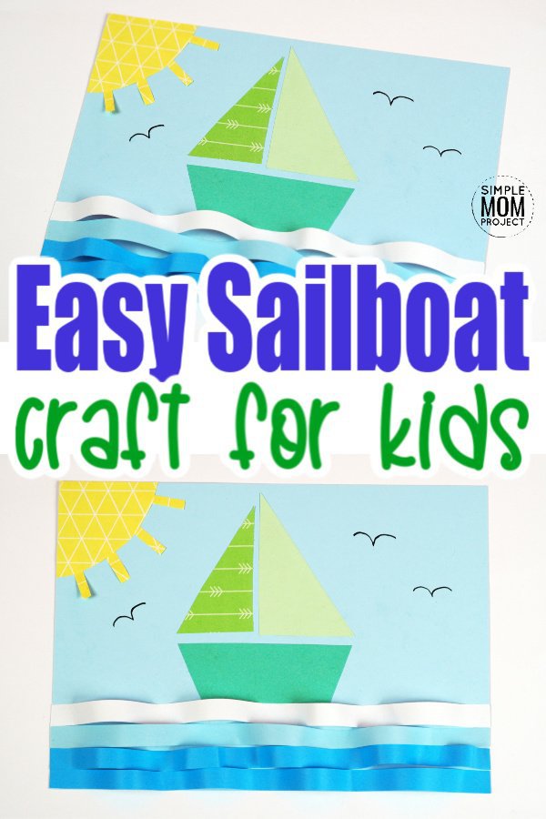 Easy Preschool Sailboat Paper Craft For Kids Simple Mom Project