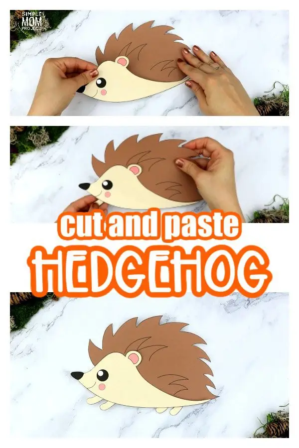 Are you looking for an easy step by step toddler activity to teach the letter H to your preschoolers? Click now to get the free printable hedgehog template to make this cute hedgehog paper craft! Spruce him up by adding autumn leaves or toothpicks. You could even glue him to a paper plate or toilet paper roll so he can easily become fall decor for your home. Kids of all ages will love making this woodland animal craft, even kindergartners and up! #hedgehog #hedgehogcrafts #woodlandanimals #woodlandanimalcrafts #fallanimalcrafts #LetterH #SimpleMomProject
