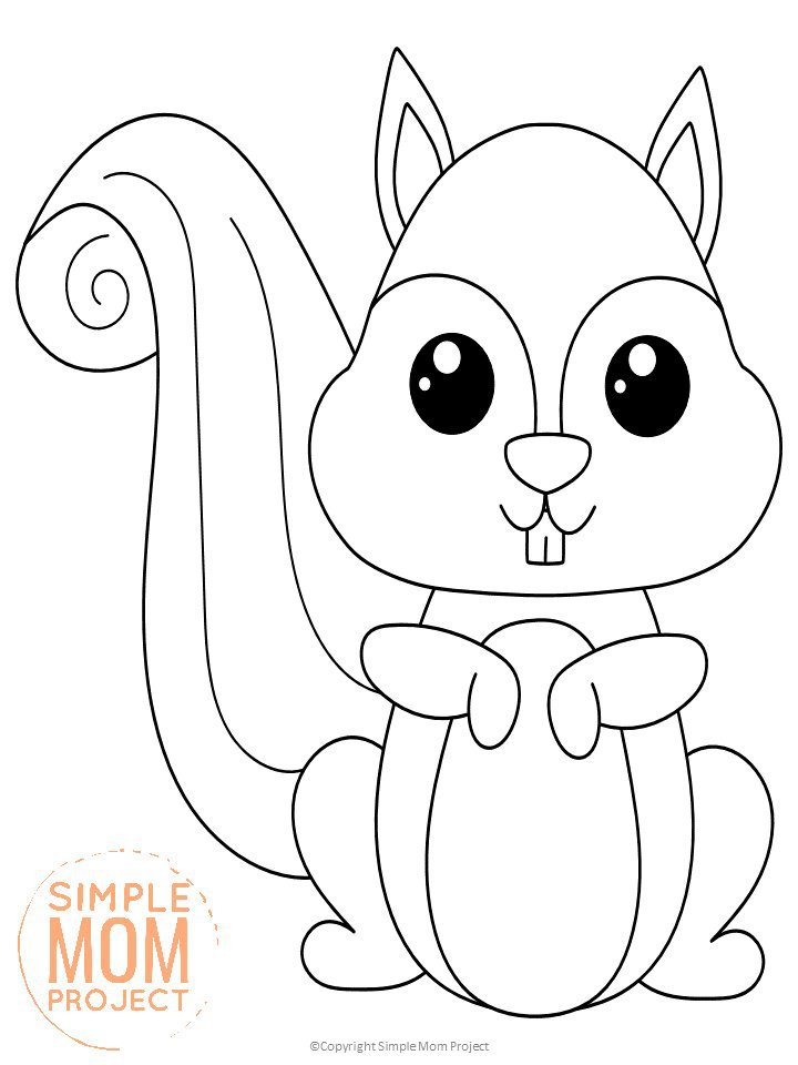 Free Printable Woodland Animal Coloring Pages - Simple Mom Project