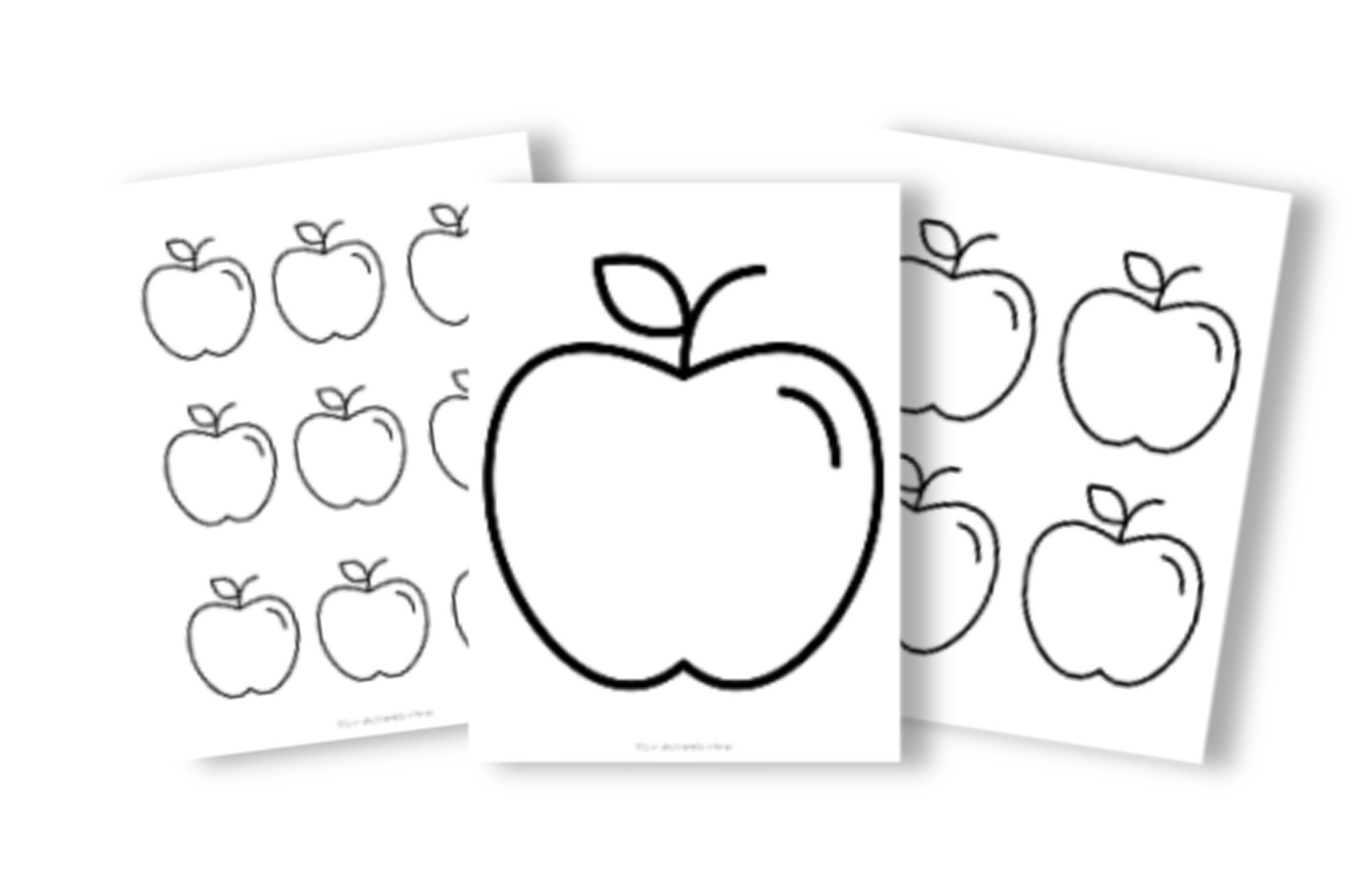 apple with lines template