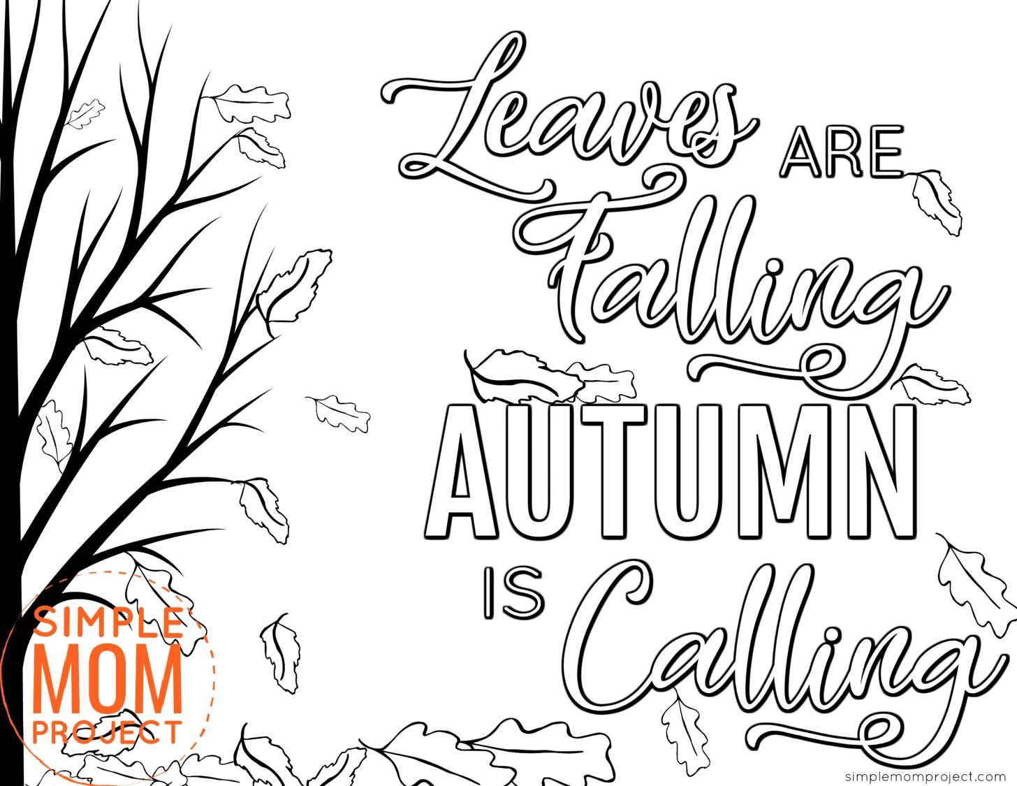 Free Printable Fall Coloring Pages – Simple Mom Project