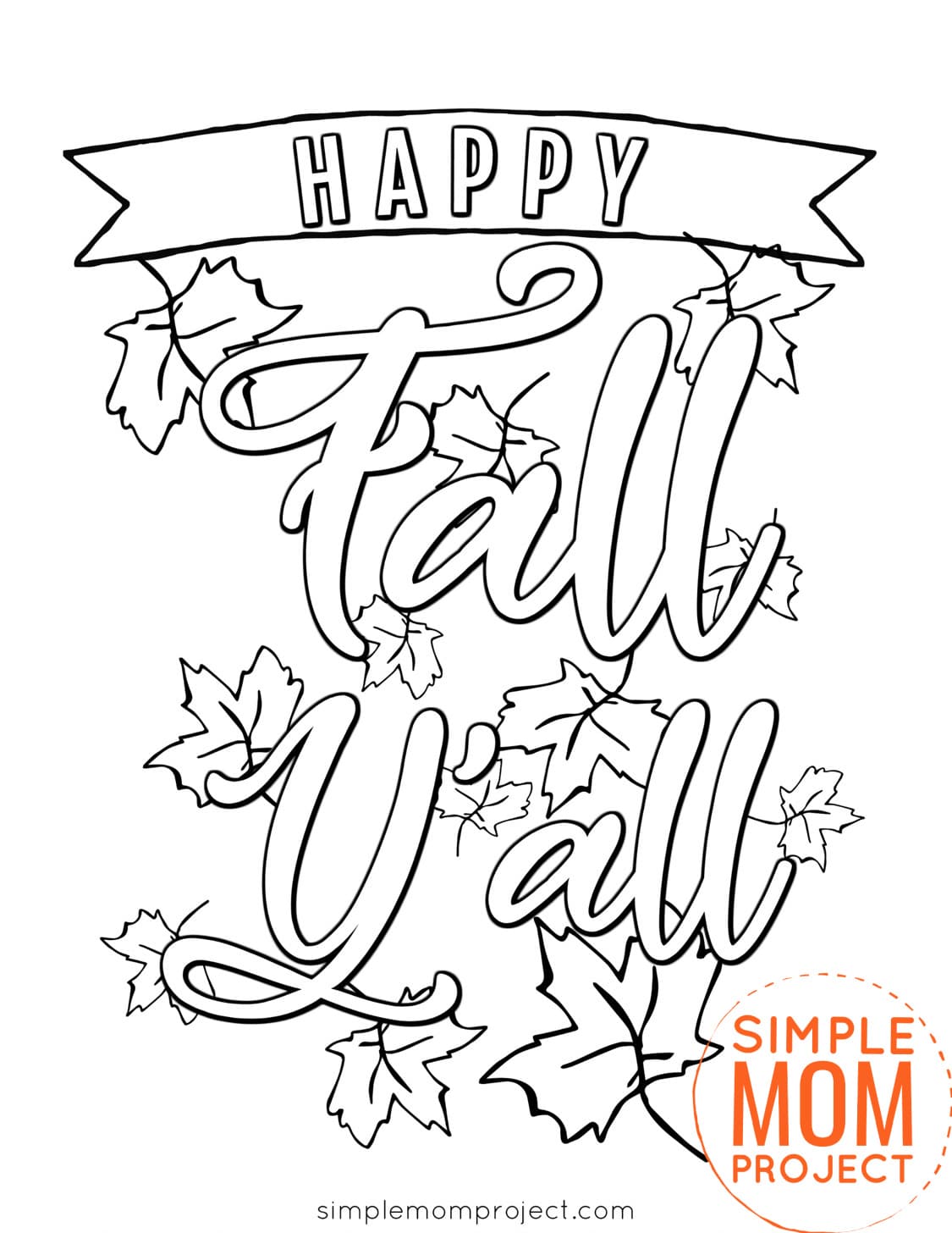 Free Printable Fall Coloring Pages Simple Mom Project