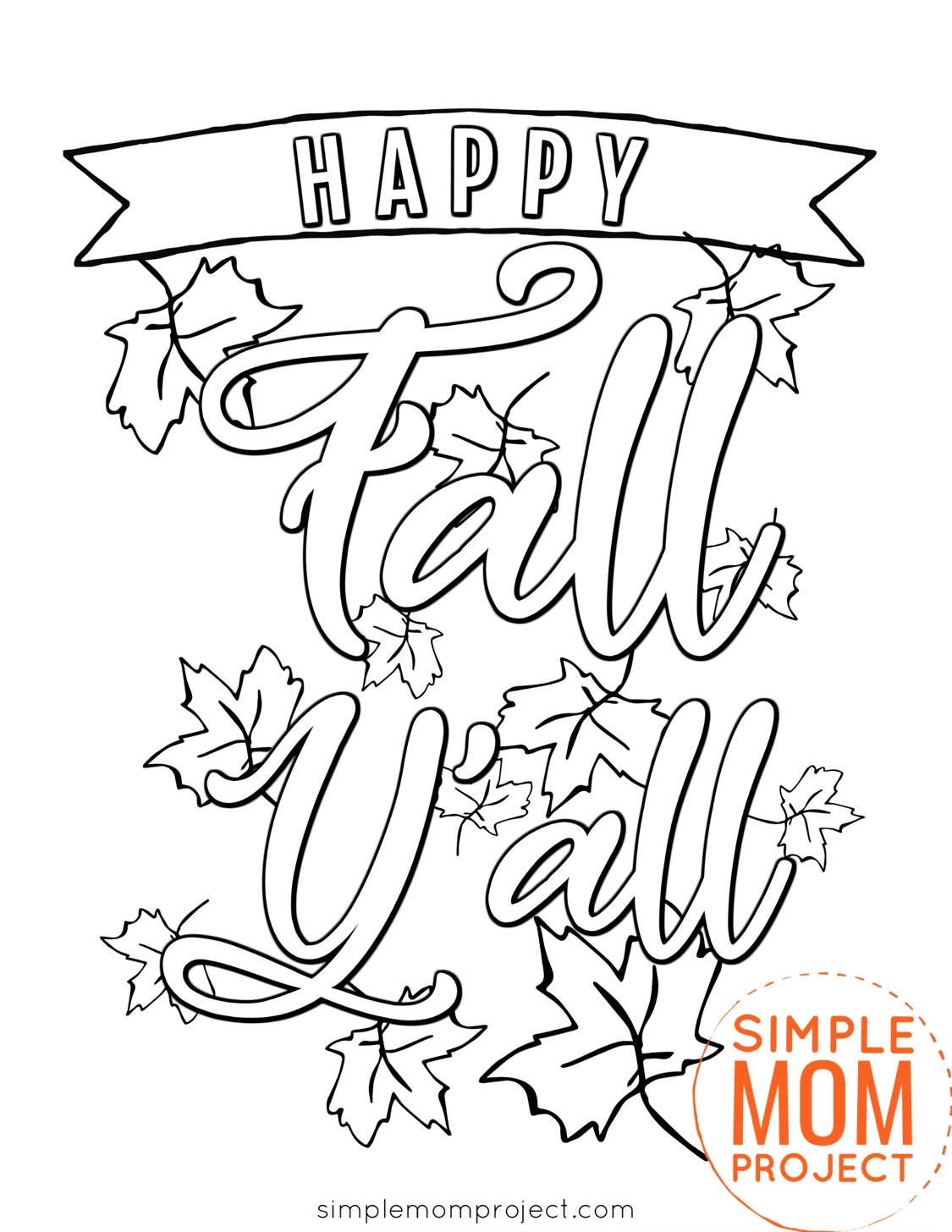 Free Printable Fall Coloring Pages Simple Mom Project