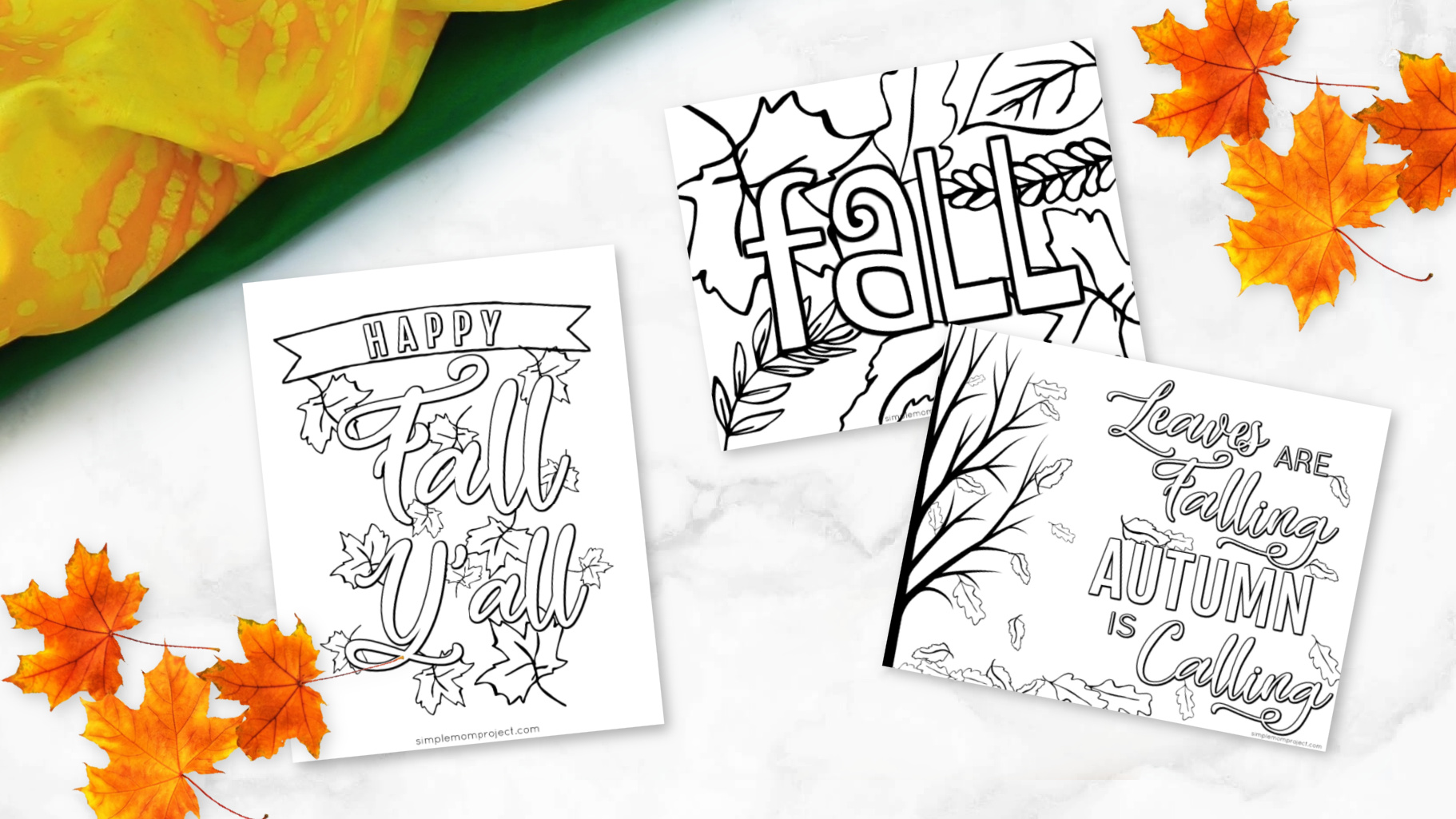 Free Printable Fall and autumn Coloring Pages for Kids preschoolers toddlers 