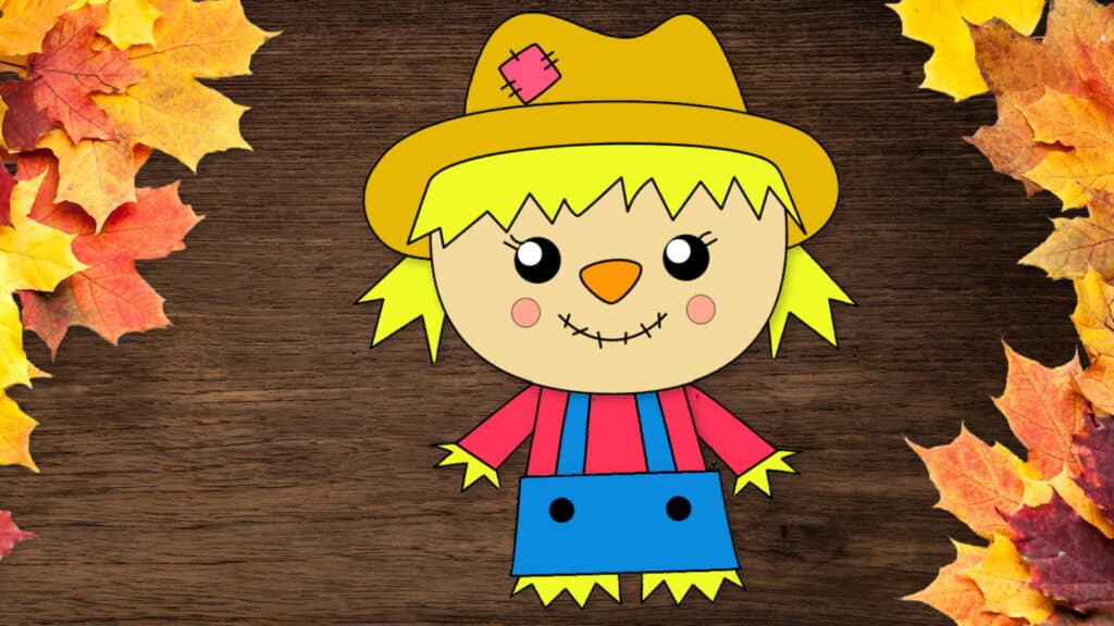 Free Printable Cut and Paste Girl Scarecrow Craft for Kids