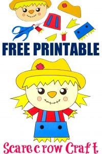 Free Printable Cut and Paste Girl Scarecrow Craft for Kids – Simple Mom ...