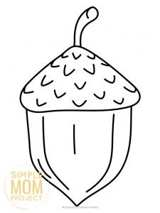 Free Printable Large Acorn Template
