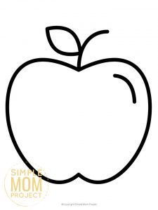 Free Printable Large Apple Template for Fall Crafts, Autumn Apple Crafts, Teacher Appreciation Crafts