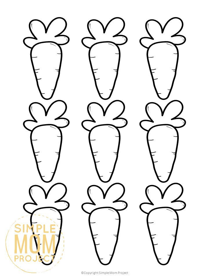 Cut Out Carrot Template Printable Printable Word Searches