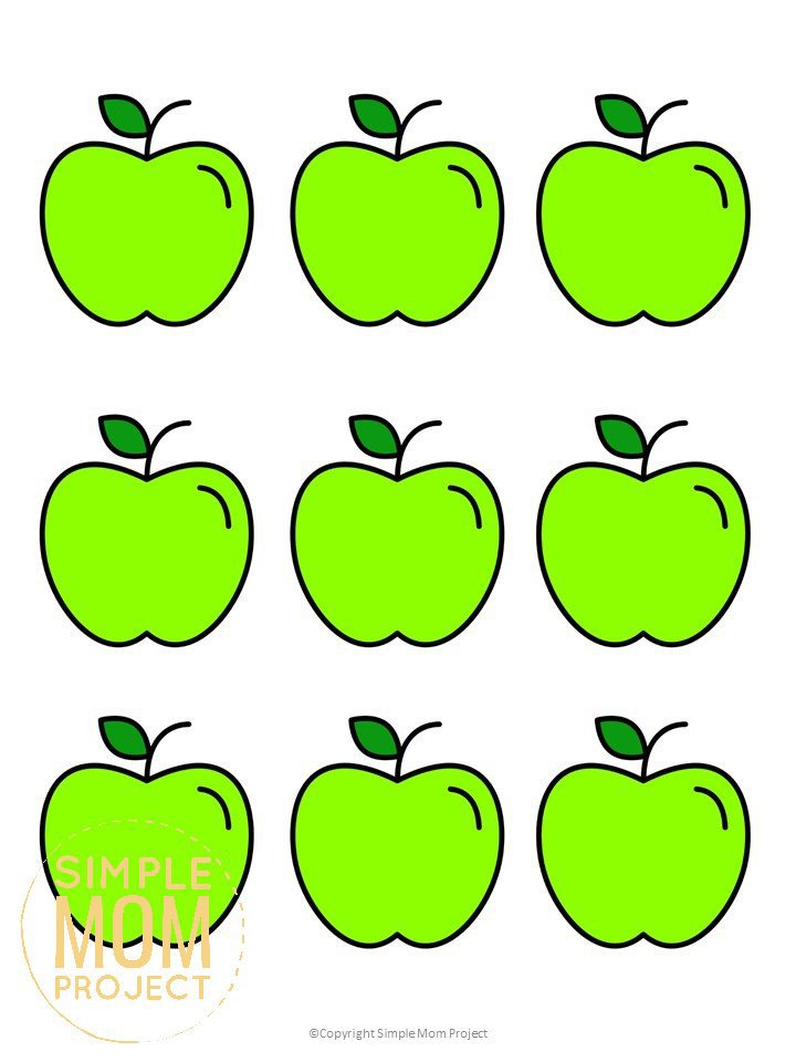 Free Printable Apple Template Large And Small Sizes Pjs And Paint