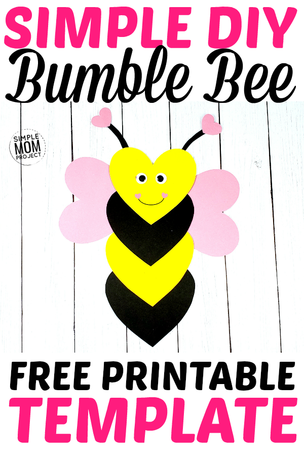 Free Printable Heart Bee Craft for Kids - Simple Mom Project