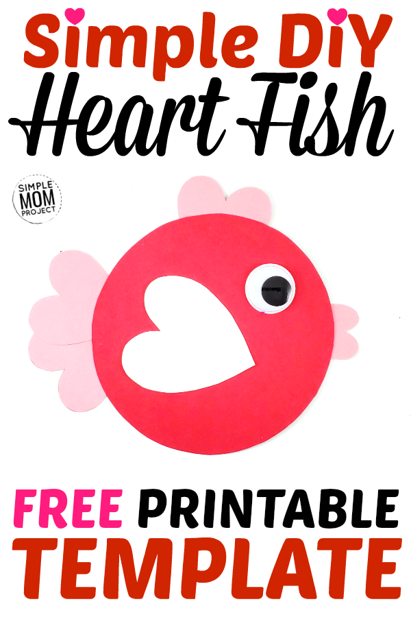 Free Printable Cut And Paste Heart Fish Craft With Fish Template