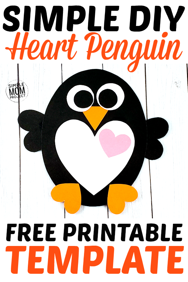 Free Printable Simple Heart Penguin Art Project Simple Mom Project