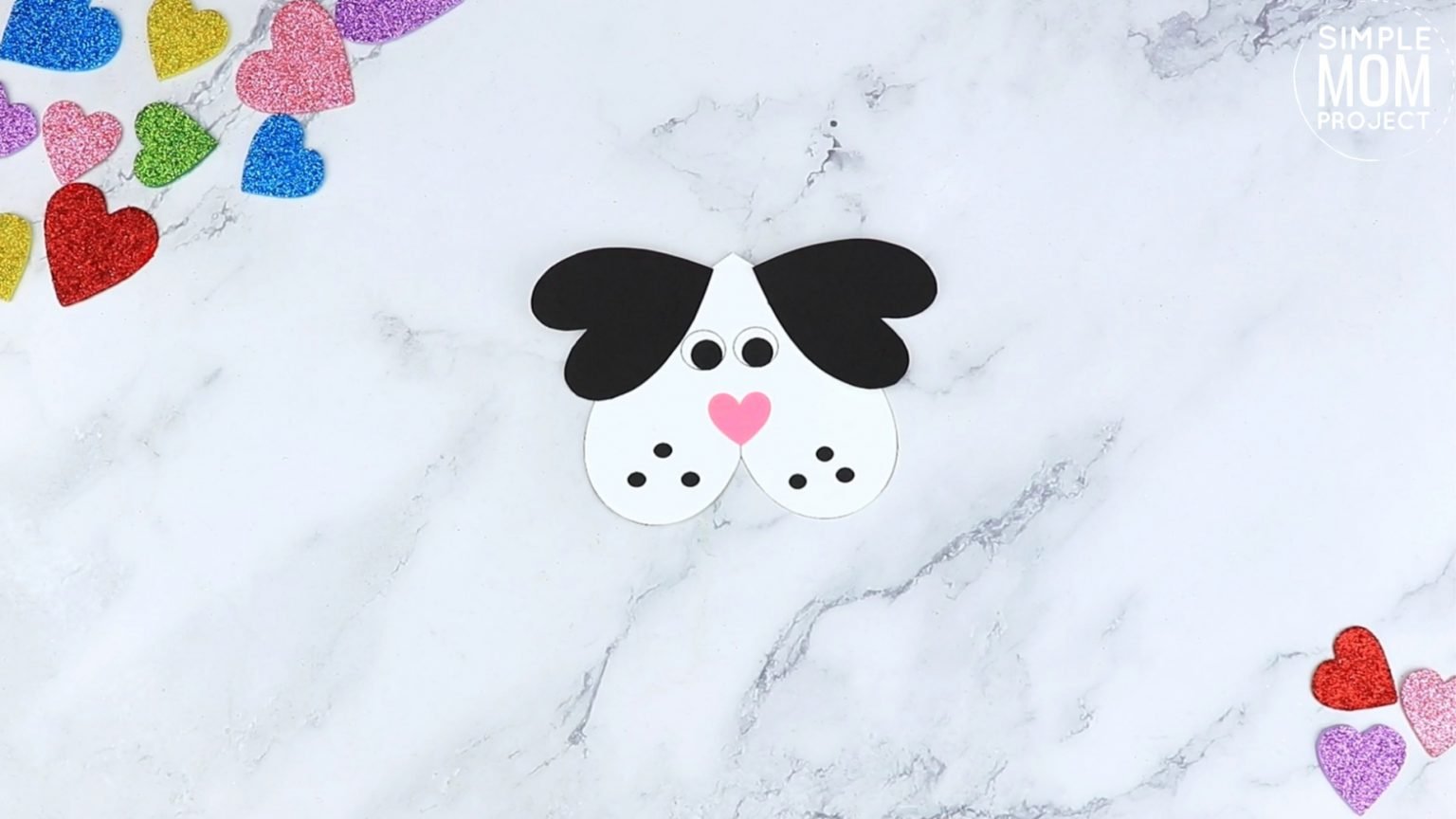 Heart Dog Cut and Paste Craft – Free Printable Template - Simple Mom ...
