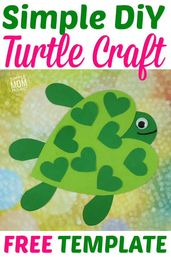 Free Printable Cut and Paste Heart Turtle Craft