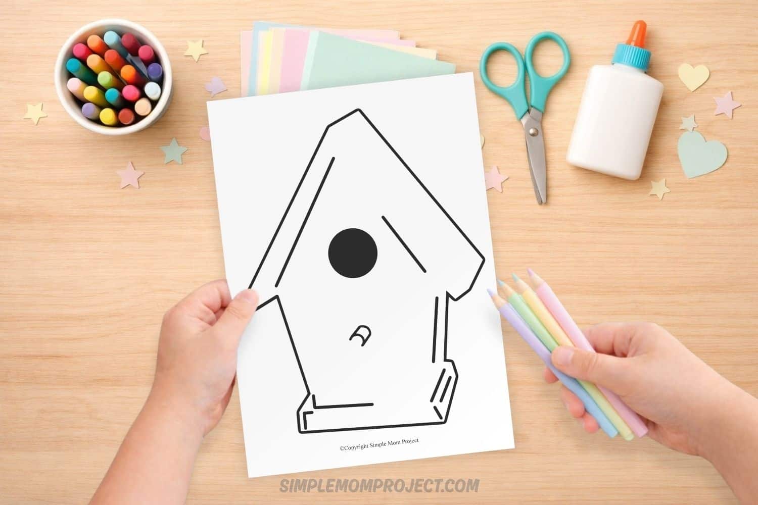 Free Printable Birdhouse Template for Kids of all ages