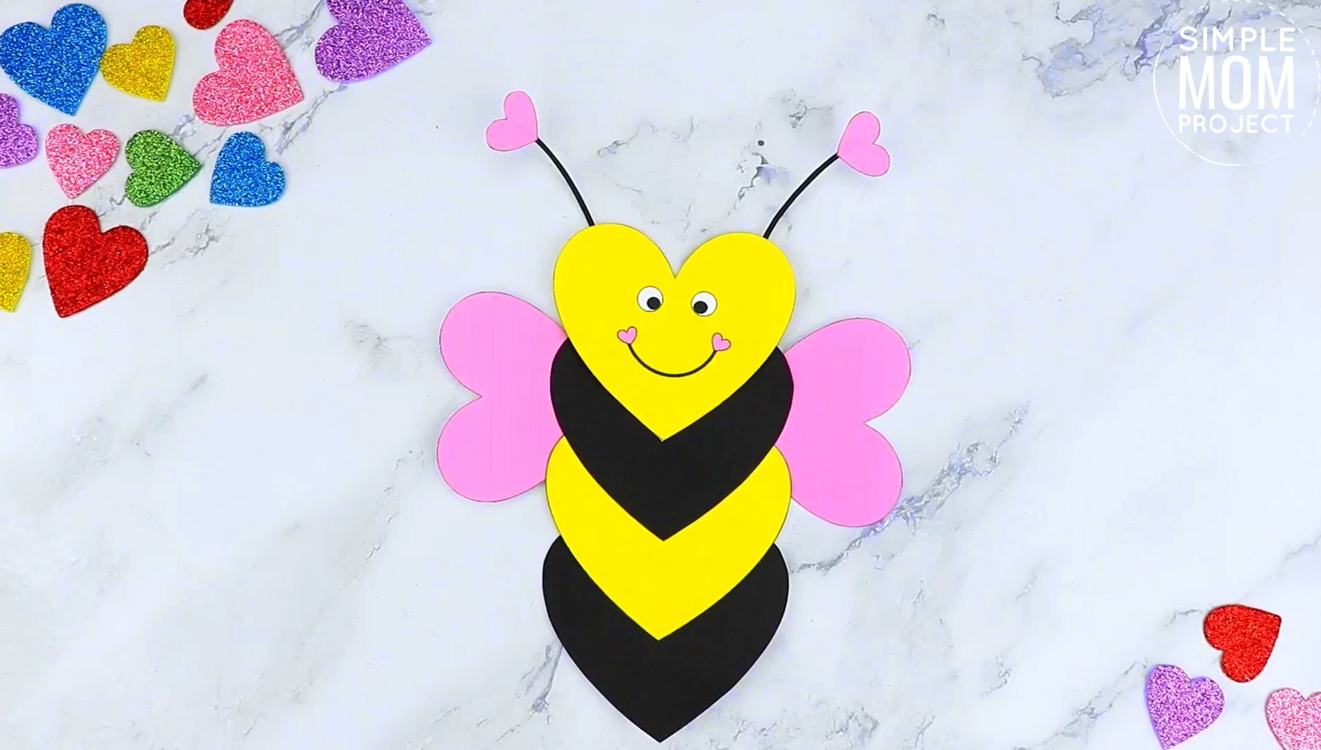 Free Printable Heart Bee Craft for Kids - Simple Mom Project