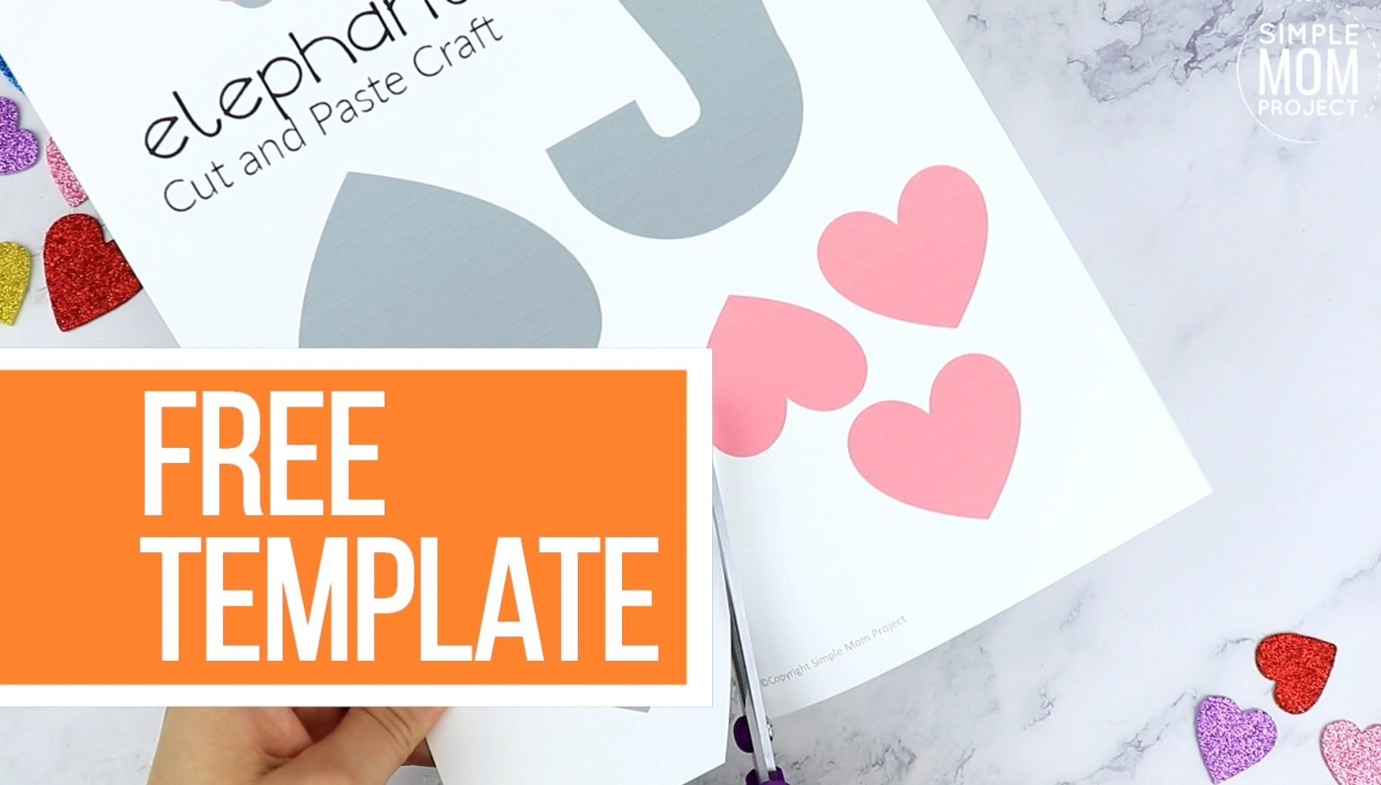 Free Printable Heart Elephant Craft for Kids – Simple Mom Project
