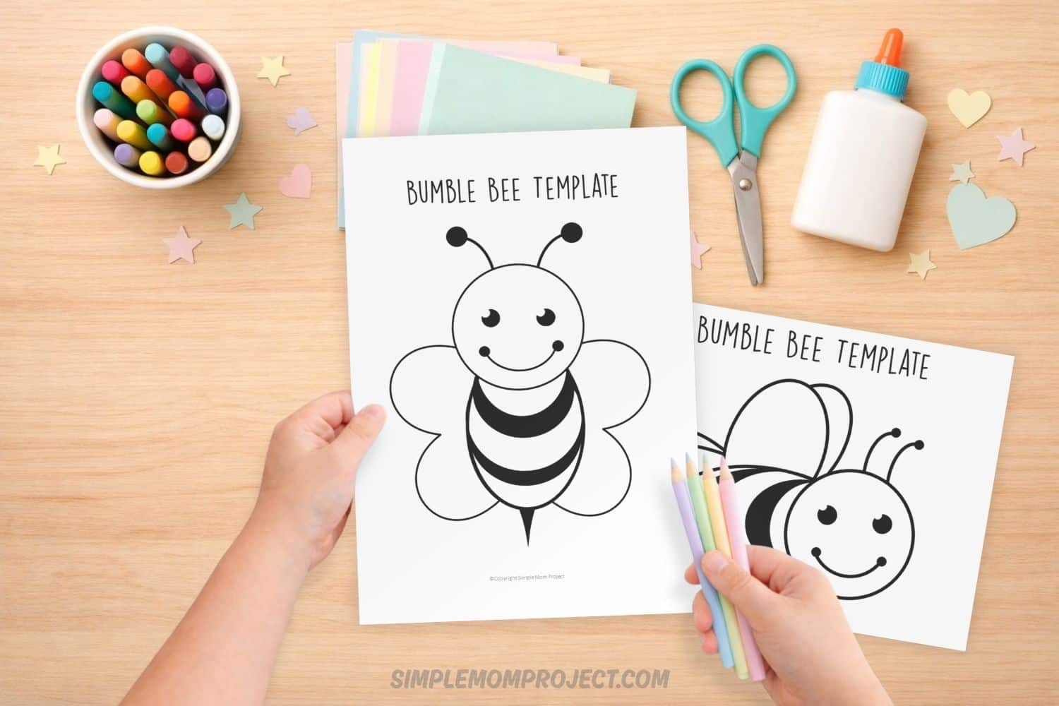 bumble bee template printable for kids insect coloring page