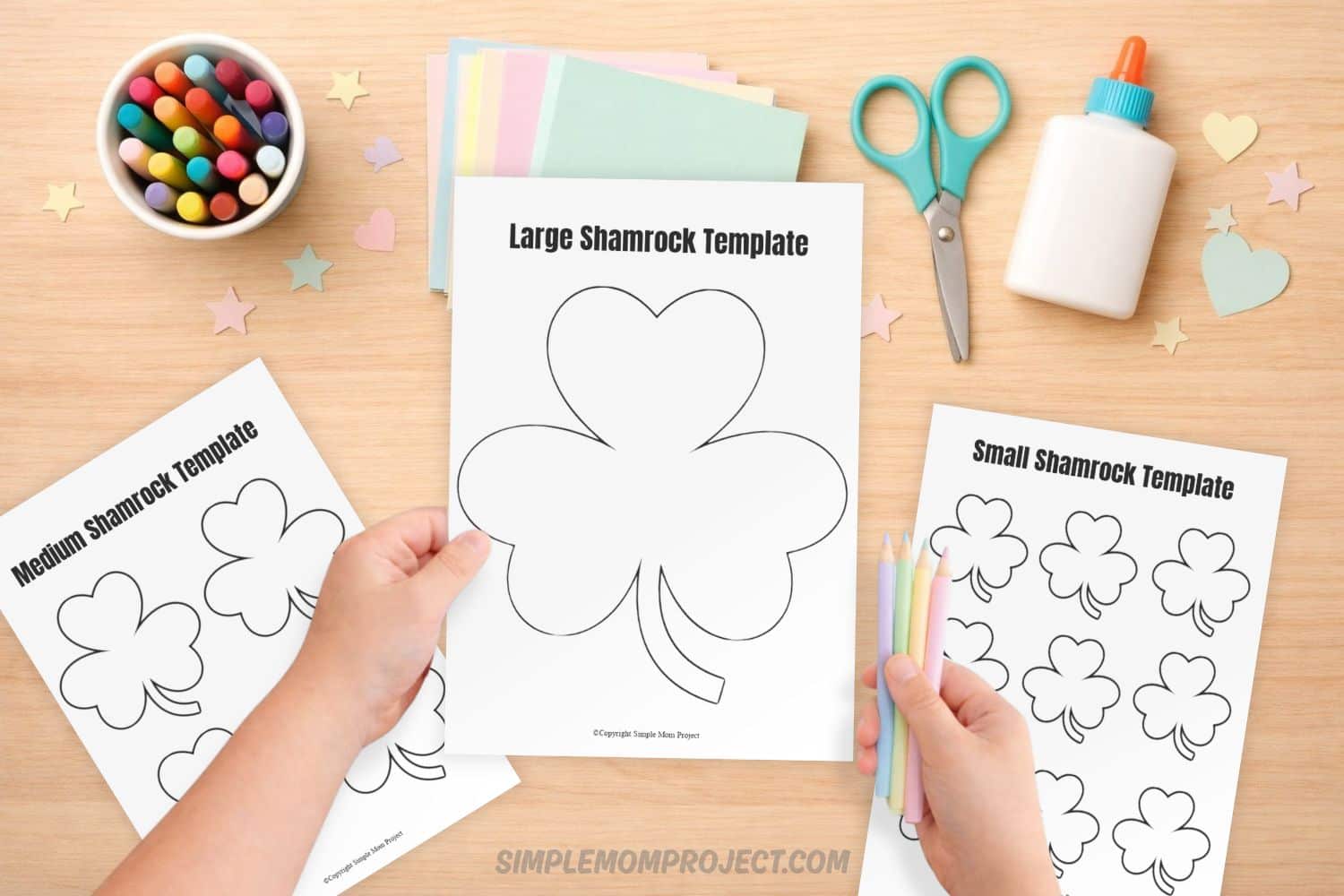 shamrock template printable for kids