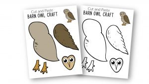 Free Printable Barn Owl Craft for Kids, preschoolers toddlers and kindergartners