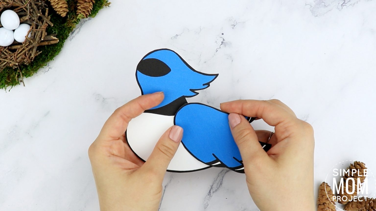 Free Printable Cut and Paste Blue Jay Craft - Simple Mom Project