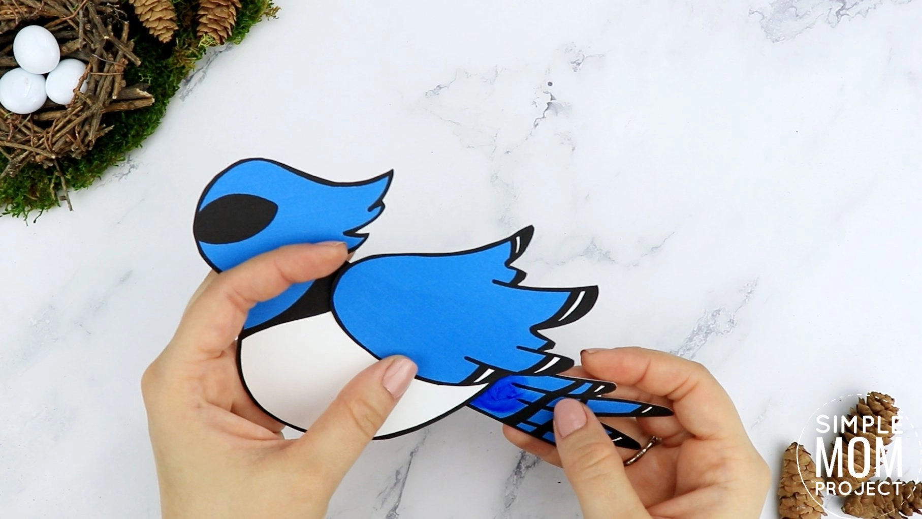 Free Printable Cut and Paste Blue Jay Craft – Simple Mom Project