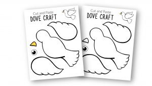 Free Printable Dove Craft for Kids, preschoolers toddlers and kindergartner