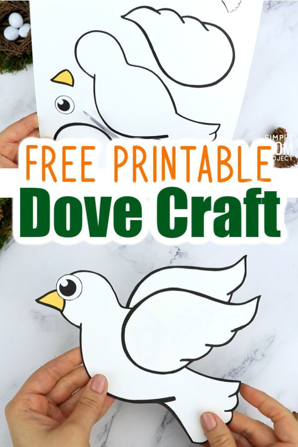 Free Printable Cut And Paste Dove Craft For Kids With Dove Template